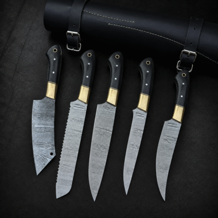 Handmade Damascus Steel Chef Tool Set | Artisan Kitchen Tools