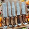 Handmade Damascus Steel Chef Set | Artisan Kitchen Tools
