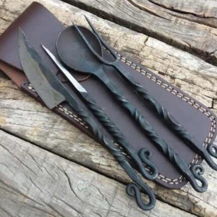 Handmade Medieval Iron Cutlery Set