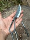 Handmade iron medieval cutlery set twisted handle
