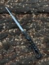 Handmade iron medieval cutlery set twisted handle